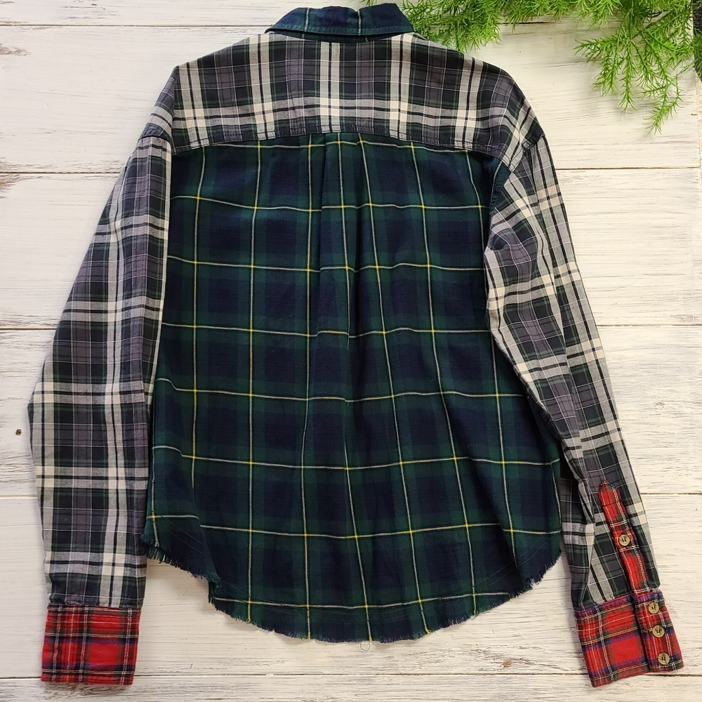 Free People Small Patchwork Christmas Tartan Plai… - image 8